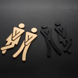 Luxury Matt Surface Metal Washroom Sign, Bathroom Sign, Restroom Sign, Toilet Sign