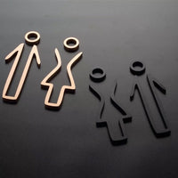 Luxury Aluminium Washroom Sign, Bathroom Sign, Restroom Sign, Toilet Sign